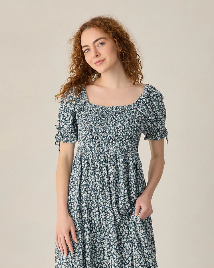 Ladies Dallas Dress | Navy Floral | Rylee & Cru