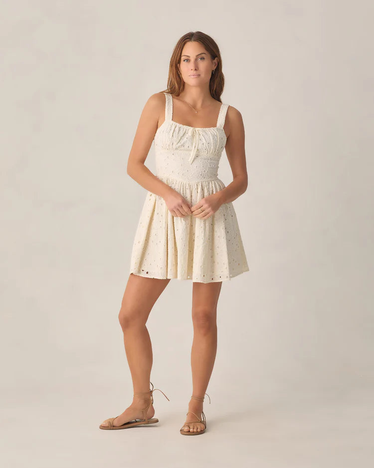 Ladies Primrose Mini Dress | Ivory | Rylee & Cru
