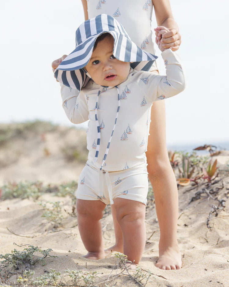 Floppy Sun Hat | Navy Stripe | Rylee & Cru