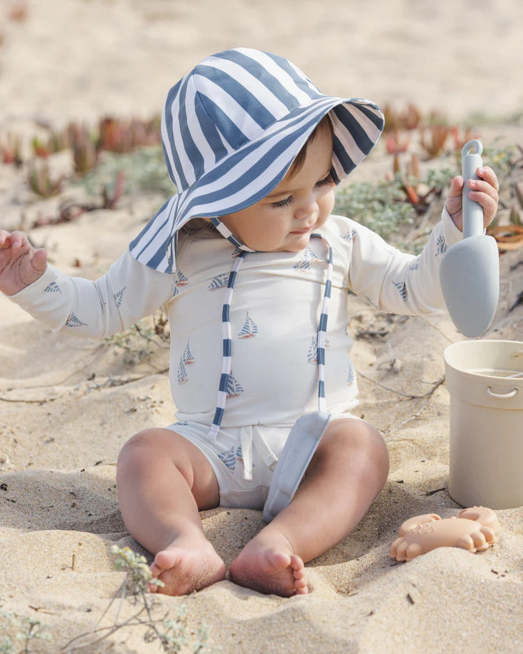 Floppy Sun Hat | Navy Stripe | Rylee & Cru