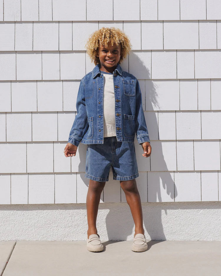 Denim Chore Coat | Navy | Rylee & Cru