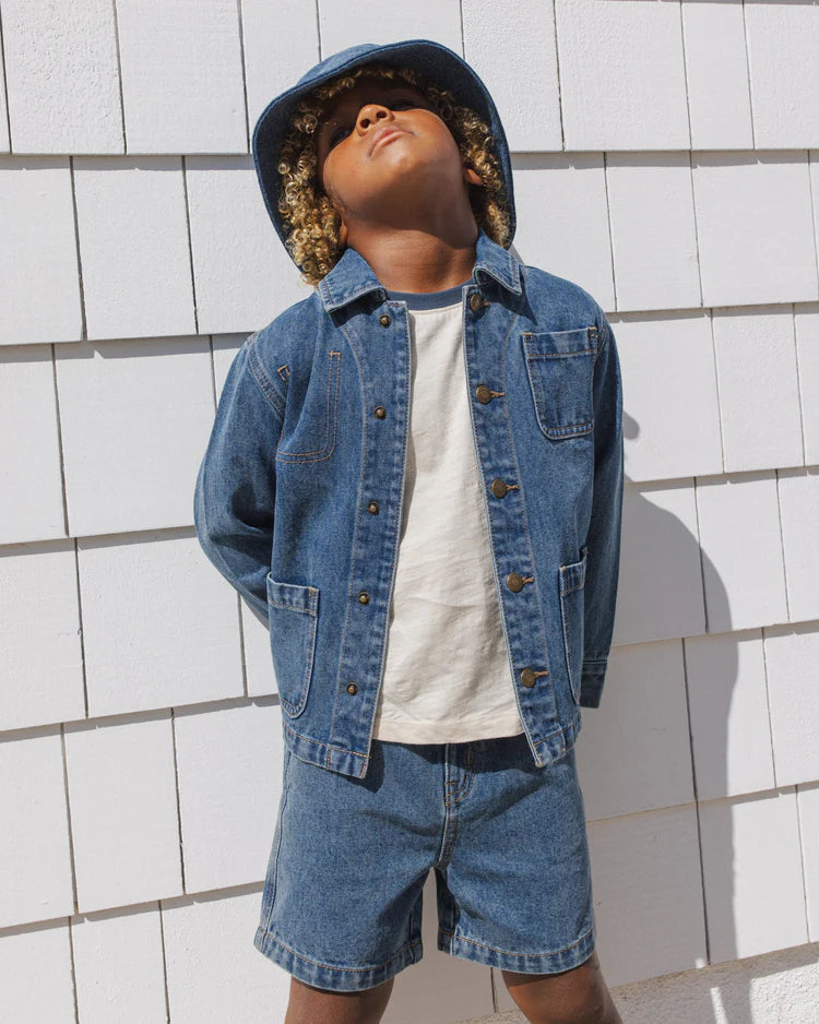 Denim Chore Coat | Navy | Rylee & Cru