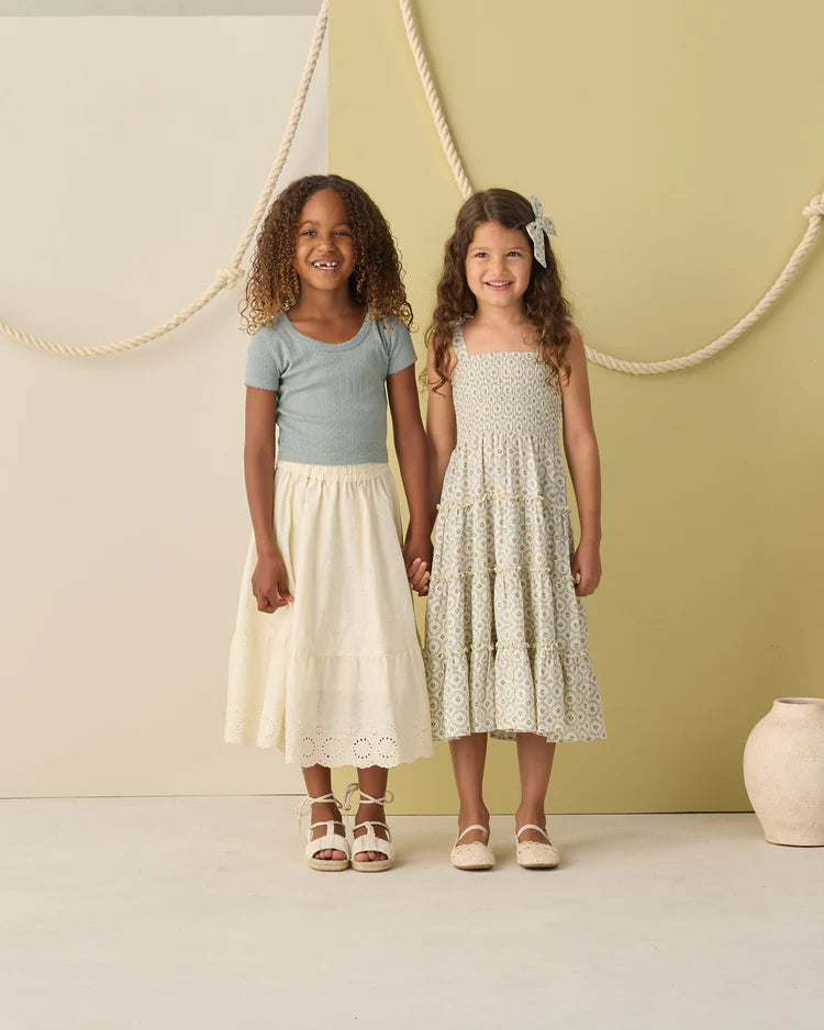 Pointelle Tee | Sea Green | Rylee & Cru