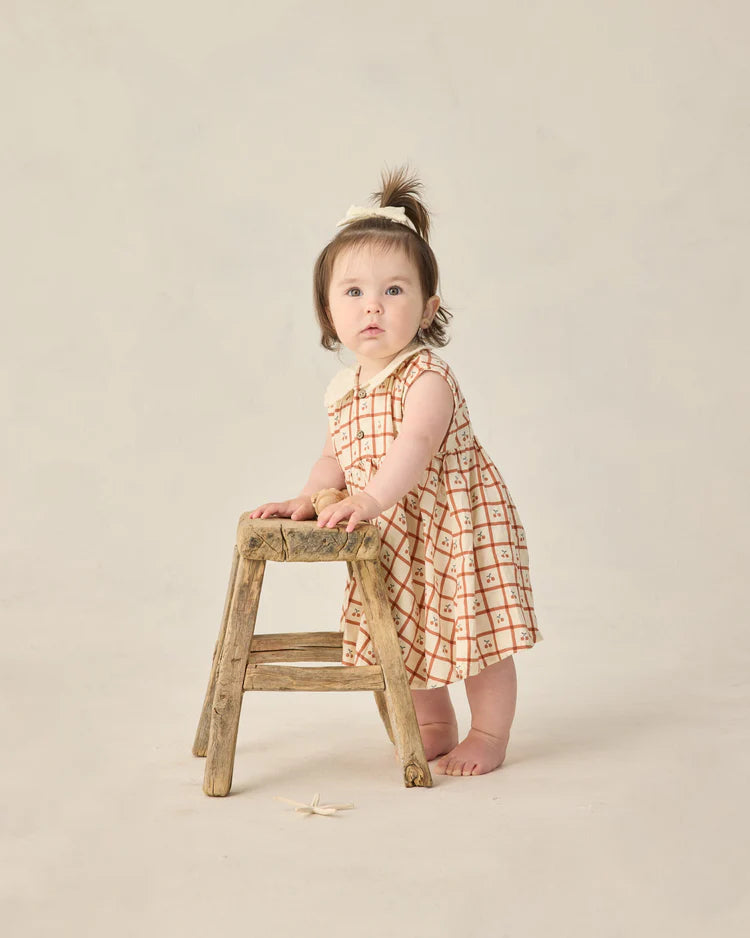 Collared Babydoll Dress | Cherry Check | Rylee & Cru