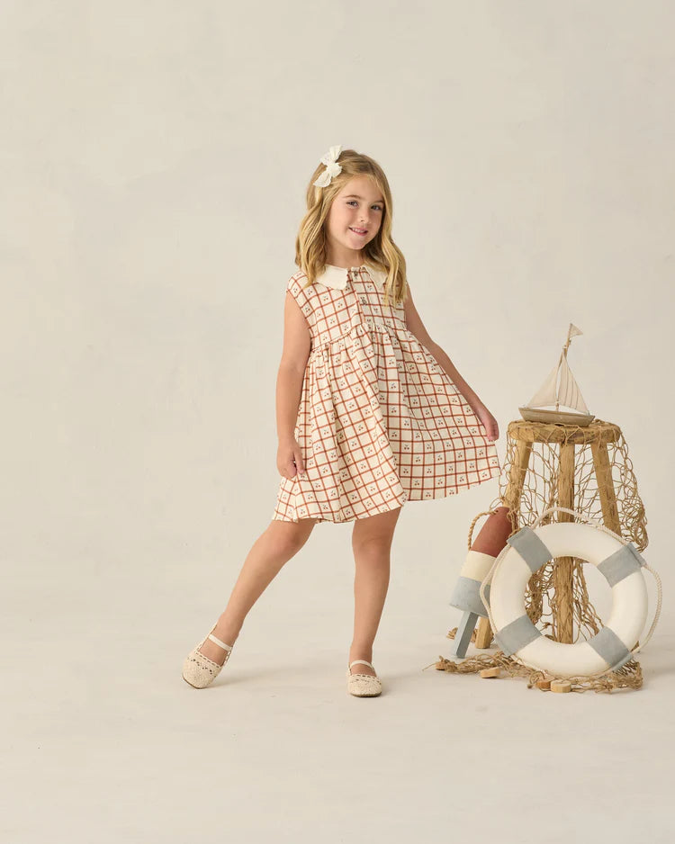 Collared Babydoll Dress | Cherry Check | Rylee & Cru