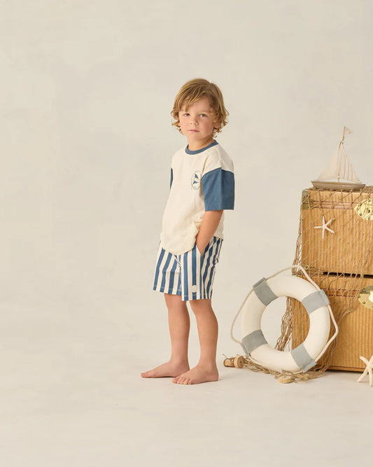 Boardshort | Navy Stripe | Rylee & Cru
