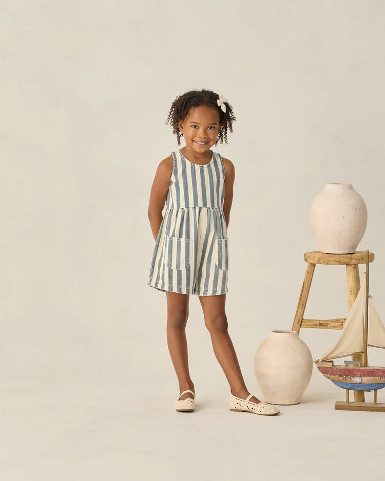 Dani Romper | Navy Stripe | Rylee & Cru