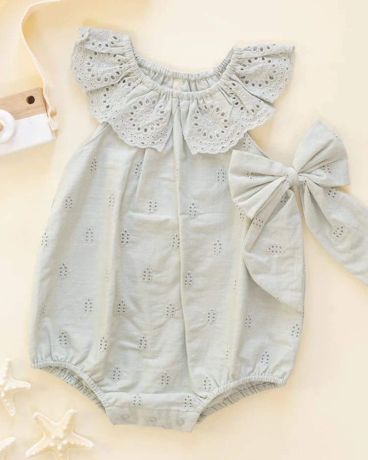 Myla Romper | Seafoam | Rylee & Cru