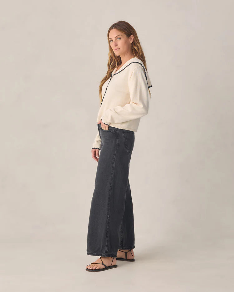 Ladies Sailor Cardigan | Natural | Rylee & Cru