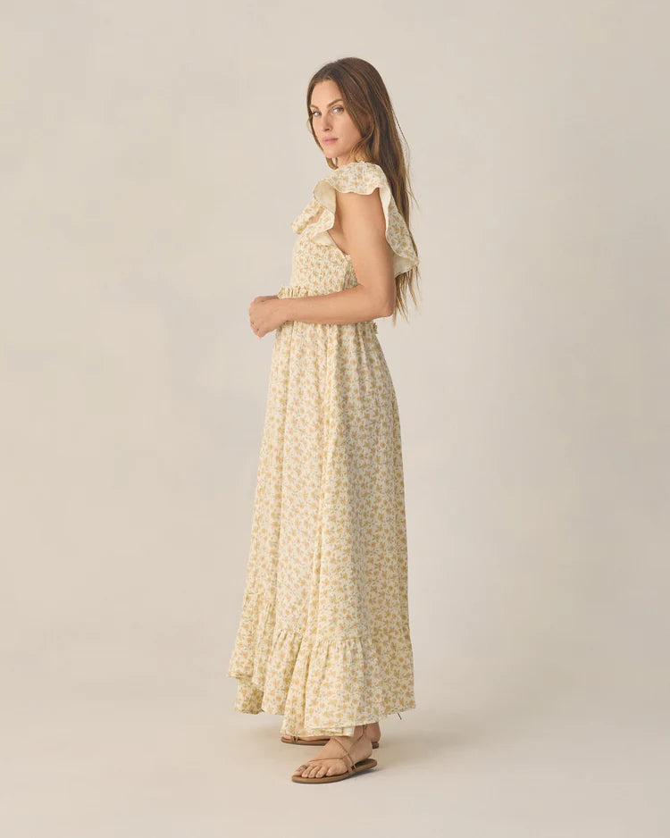 Francesca Dress | Yellow Floral | Rylee & Cru