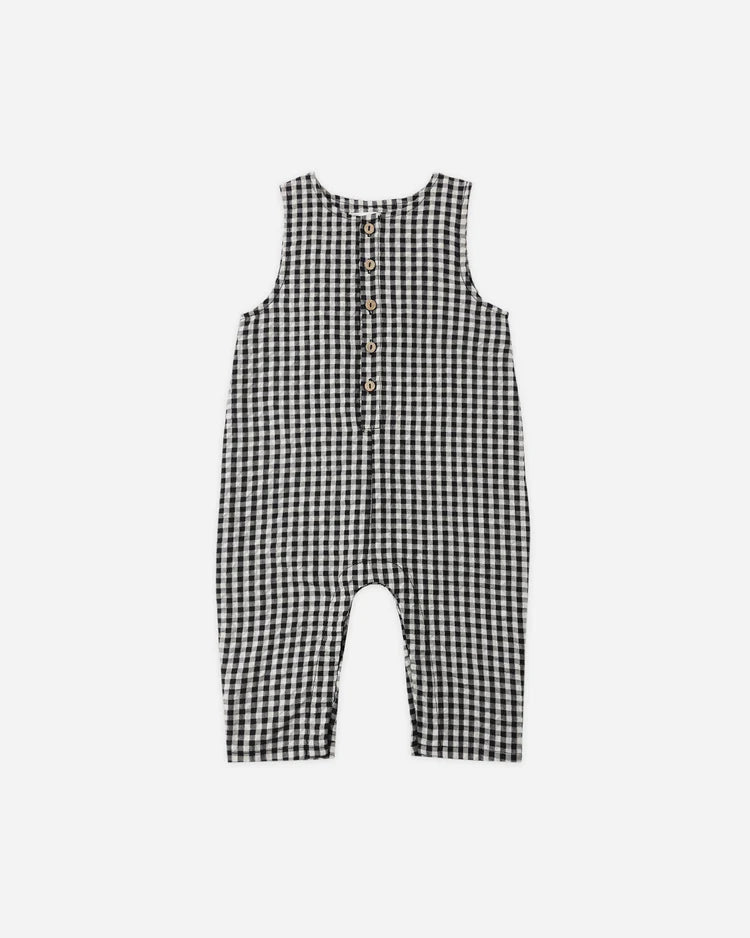Button Jumpsuit | Black Check | Rylee & Cru