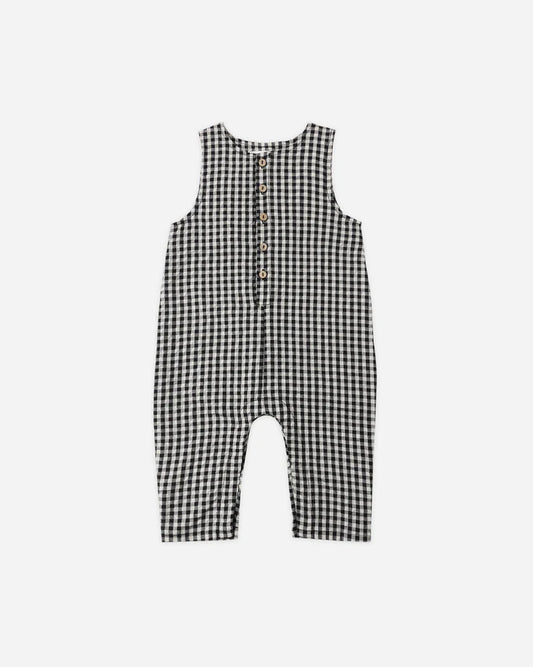 Button Jumpsuit | Black Check | Rylee & Cru