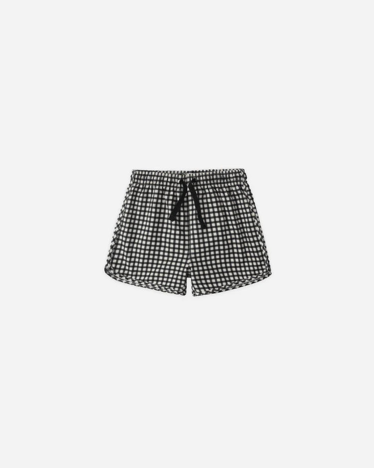 Swim Trunk | Black Gingham | Rylee & Cru