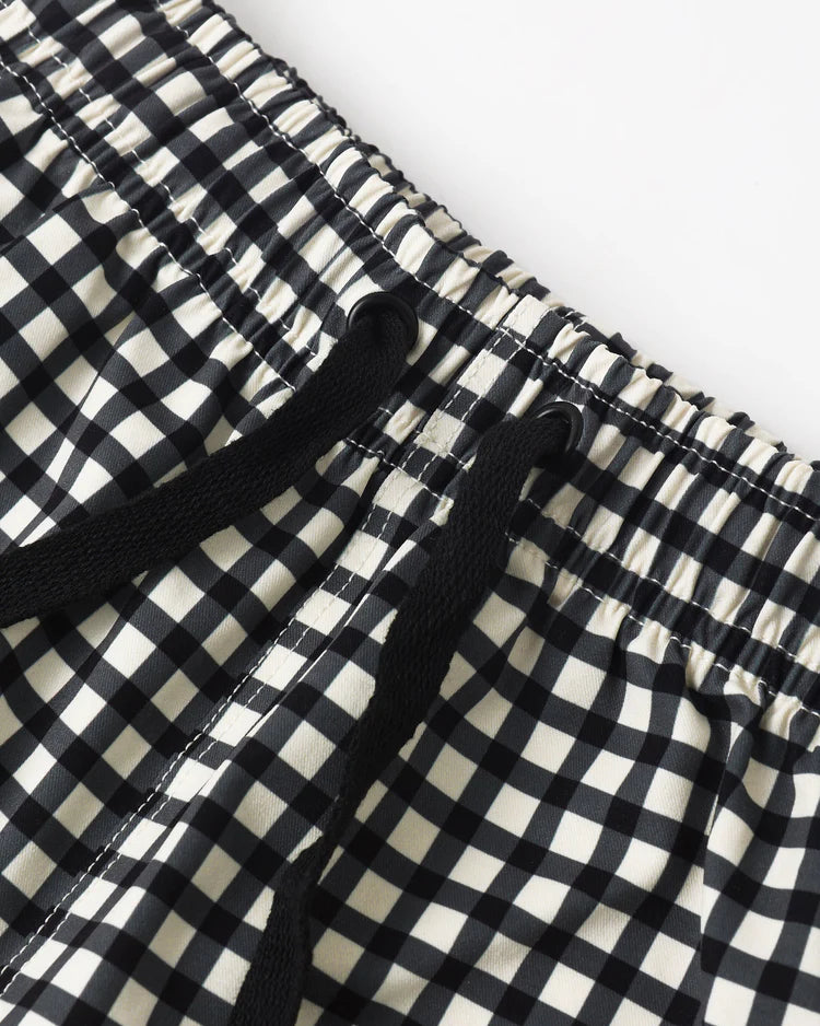 Swim Trunk | Black Gingham | Rylee & Cru