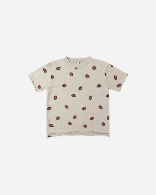 Raw Edge Tee | Footballs | Rylee & Cru