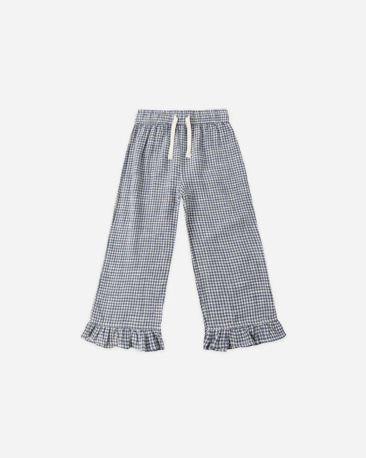 Wide Leg Pant | Marine Gingham | Rylee & Cru