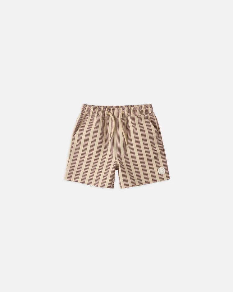 Boardshort | Brown Butterscotch Stripe | Rylee & Cru