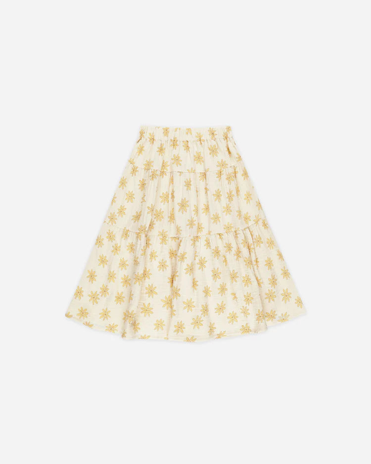 Tiered Midi Skirt | Daisies | Rylee & Cru