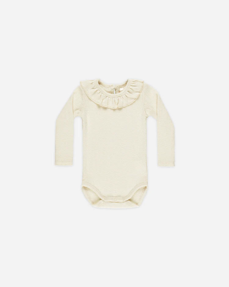 Ruffle Collar Bodysuit | Natural | Rylee & Cru