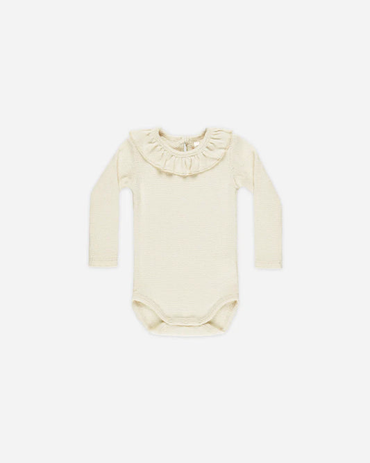 Ruffle Collar Bodysuit | Natural | Rylee & Cru