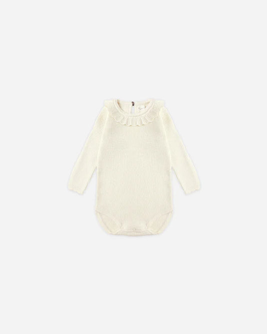 Ruffle Collar Bodysuit | Natural | Rylee & Cru