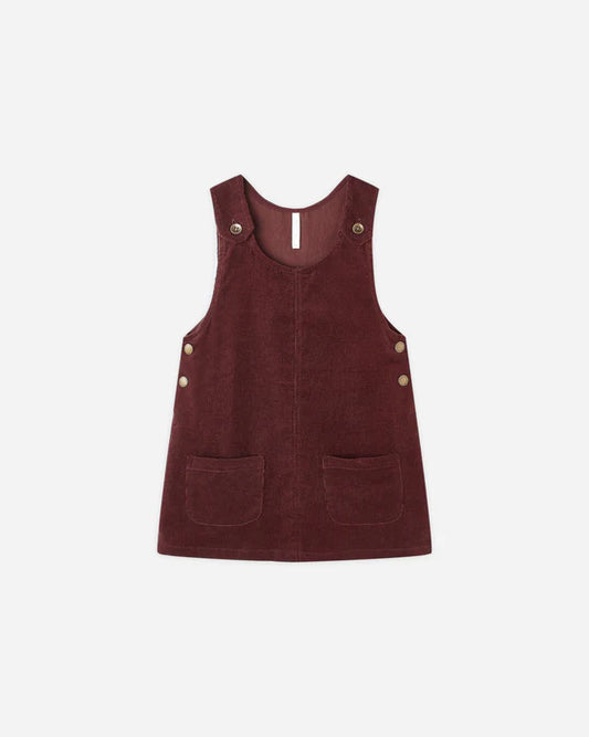 Odette Overall Dress | Burgundy | Rylee & Cru
