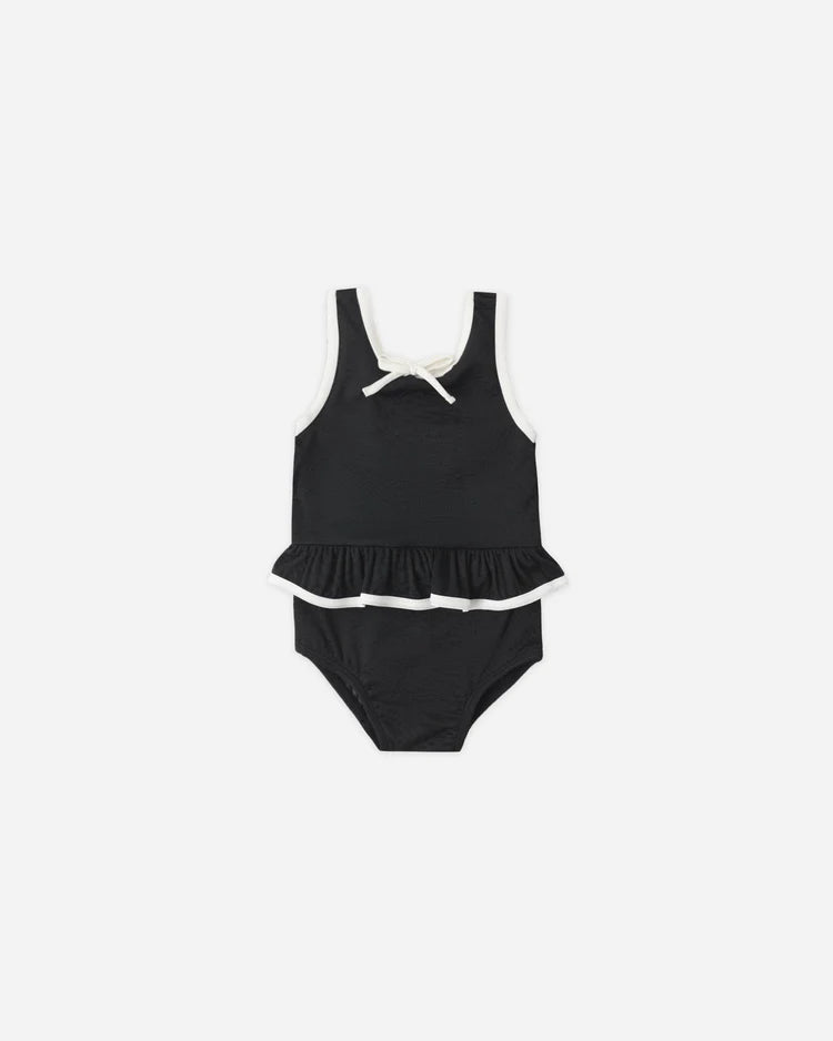 Skirted One-Piece Swim | Black | Rylee & Cru