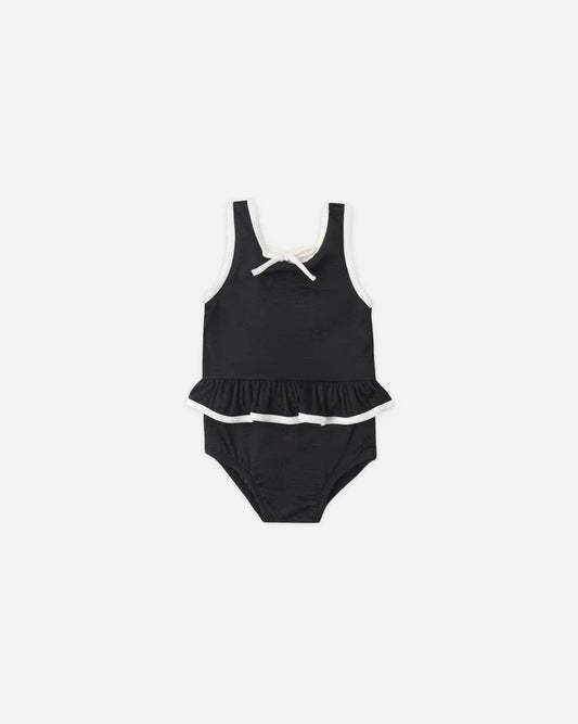 Skirted One-Piece Swim | Black | Rylee & Cru