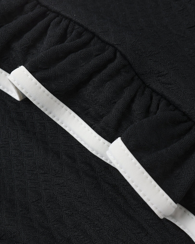 Skirted One-Piece Swim | Black | Rylee & Cru
