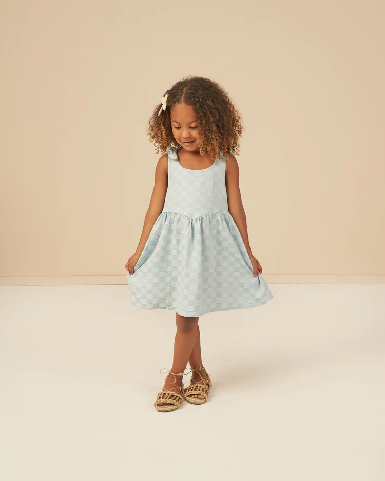 Summer dress | Rylee & Cru | Blue check