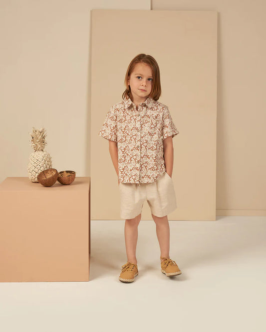 Collared Short Sleeve Shirt | Rylee & Cru | Plumeria