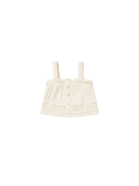 Pleat Tank | Rylee & Cru | Ivory