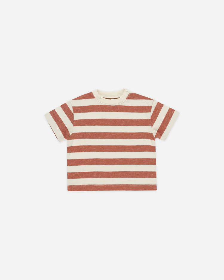 Relaxed Tee | Poppy Stripe | Rylee & Cru