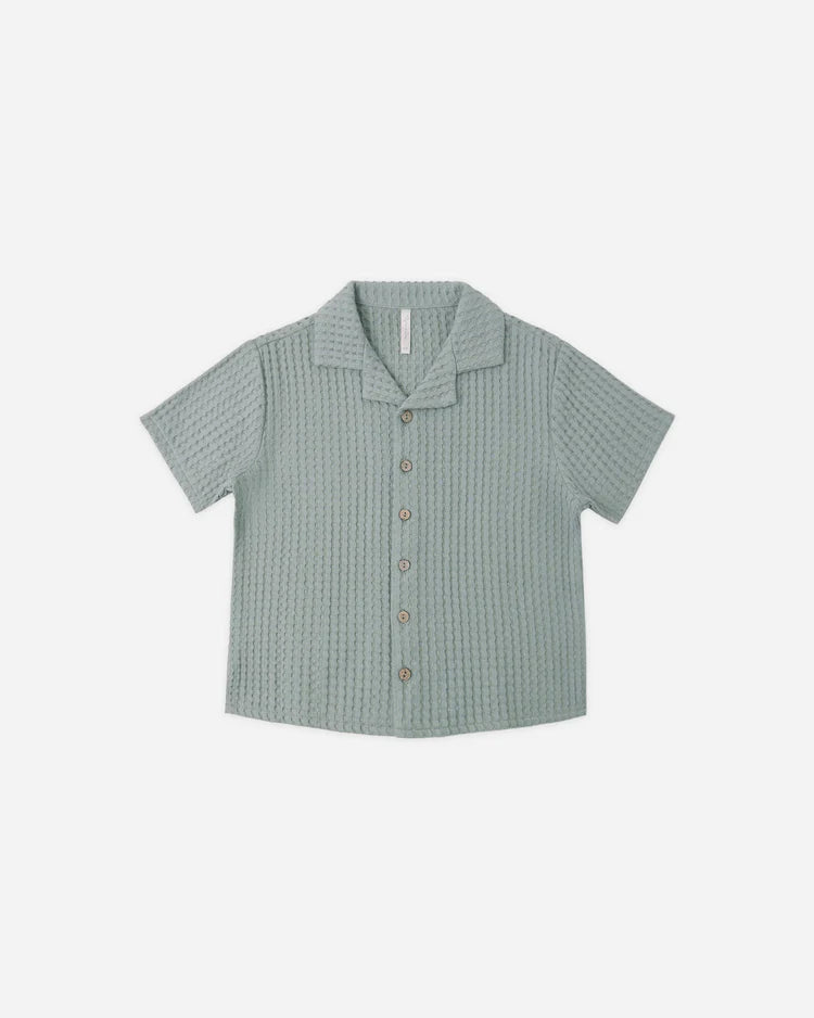 Lapel Collar Shirt | Sea Green | Rylee & Cru