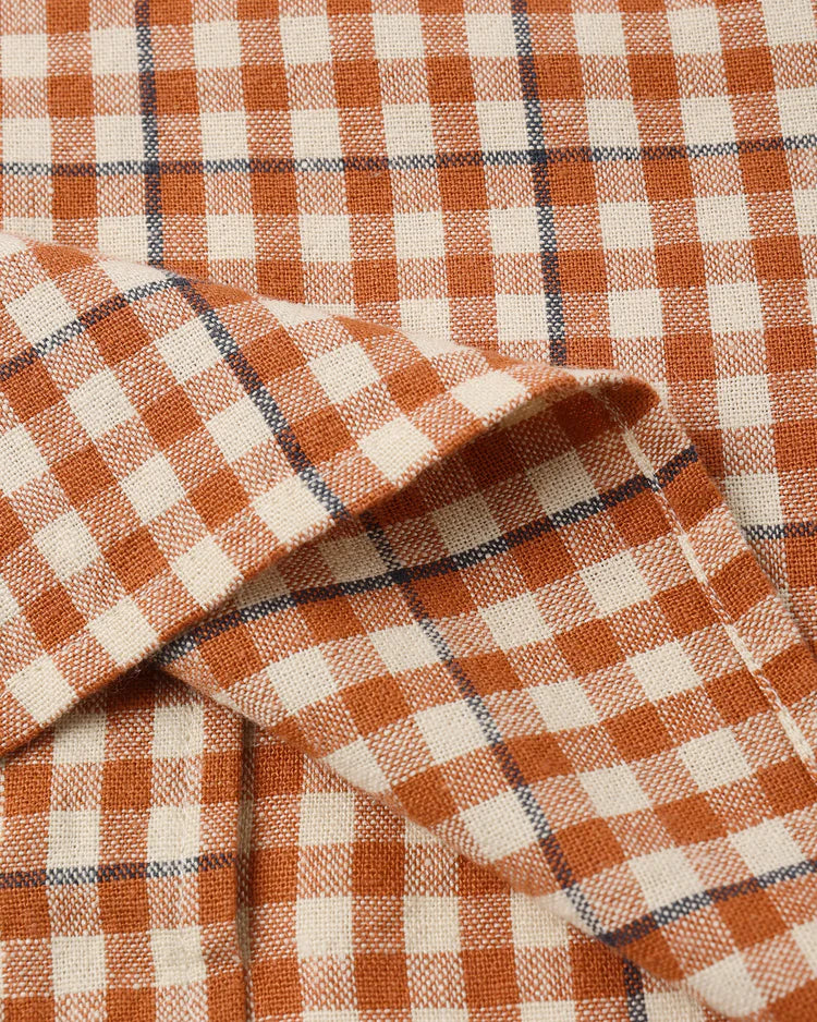 Lapel Collar Shirt | Poppy Gingham | Rylee & Cru