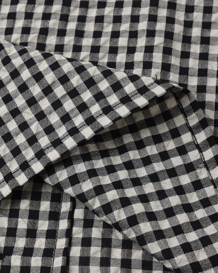 Lapel Clollared Shirt | Black Check | Rylee & Cru
