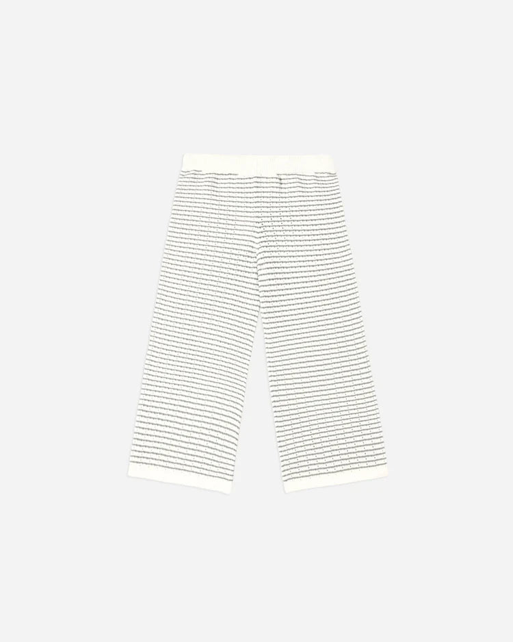 Knit Wide Leg Pant | Dusty Blue Stripe | Rylee & Cru