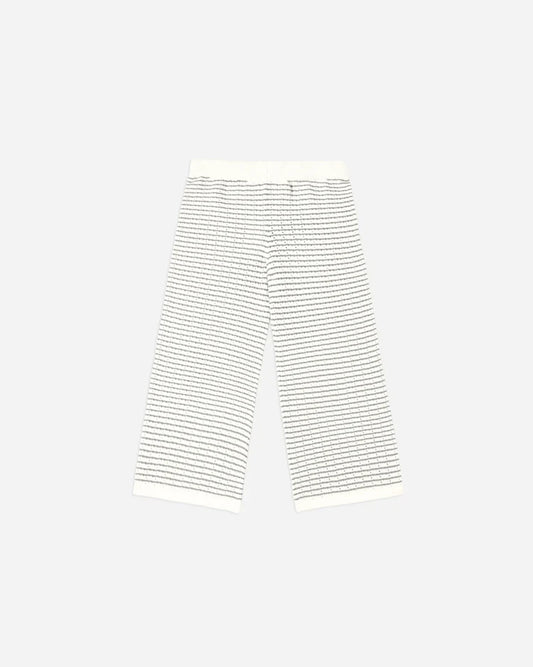 Knit Wide Leg Pant | Dusty Blue Stripe | Rylee & Cru