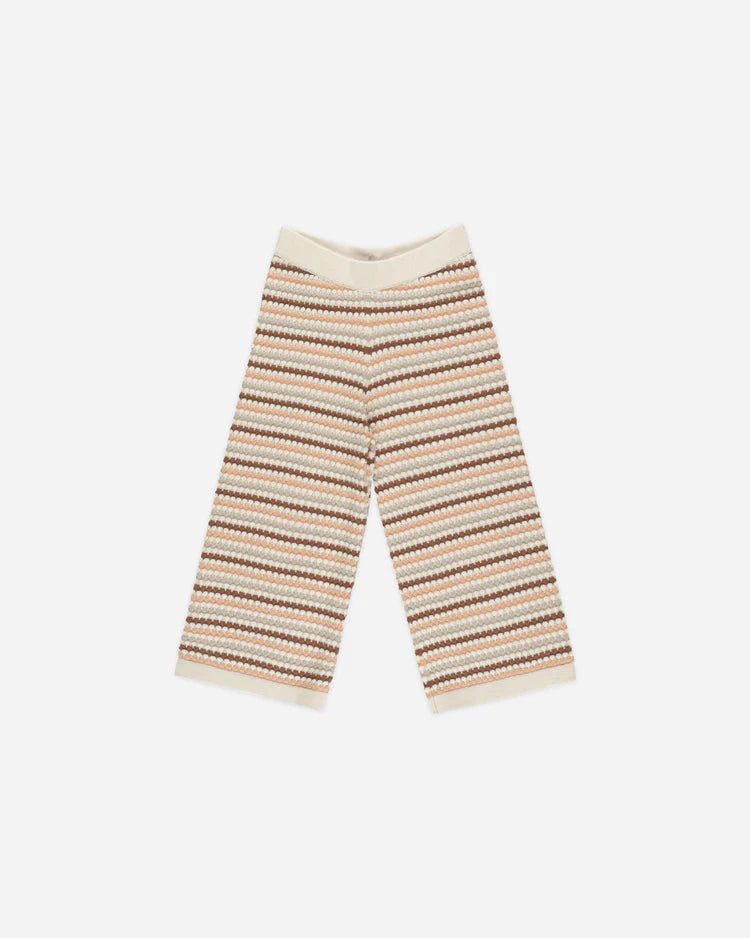 Knit Wide Leg Pant | Honeycomb Stripe | Rylee & Cru