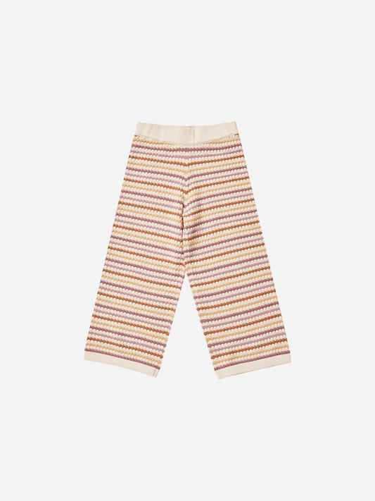 Knit Wide Leg Pant | Rylee & Cru | Honeycomb Stripe