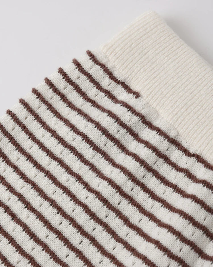 Knit Set | Chocolate Stripe | Rylee & Cru