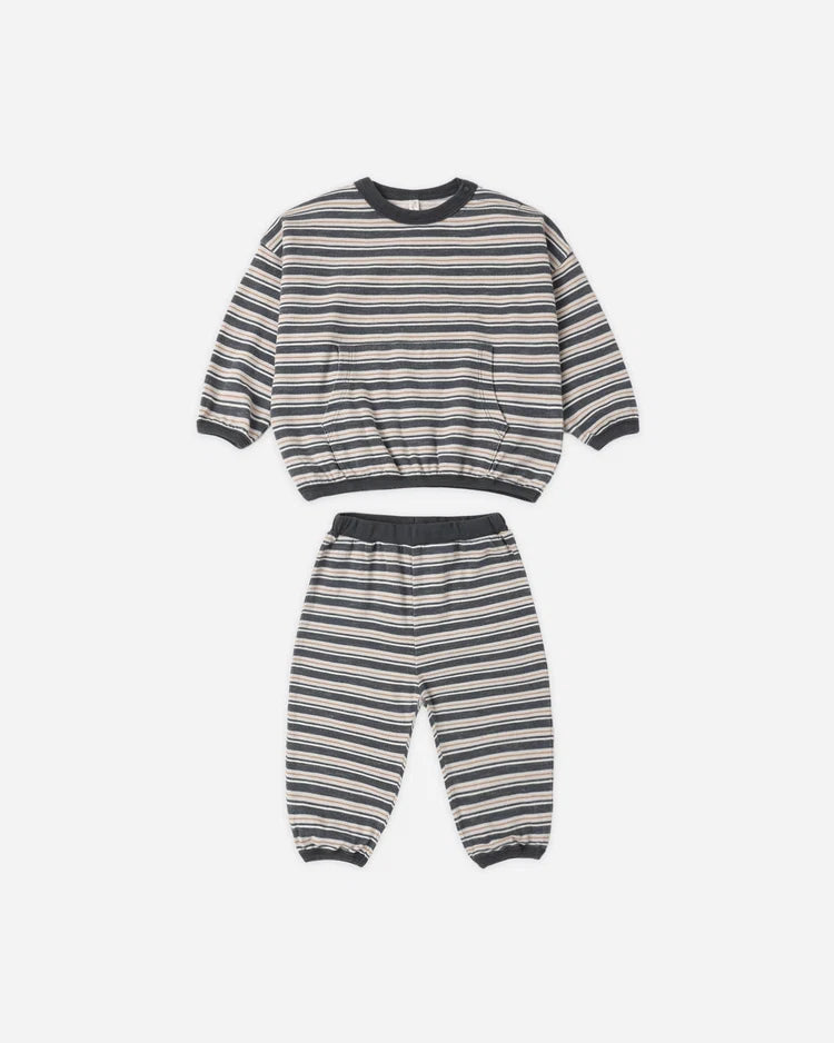 Relaxed Set | Blue Stripe | Rylee & Cru