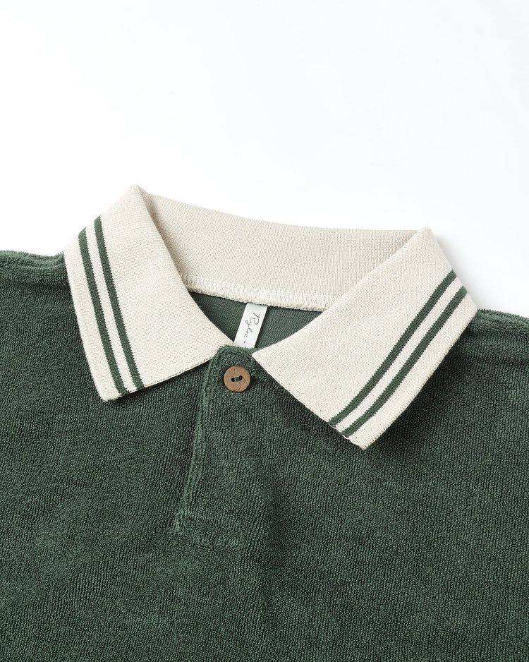Collared Sweatshirt | Green | Rylee & Cru