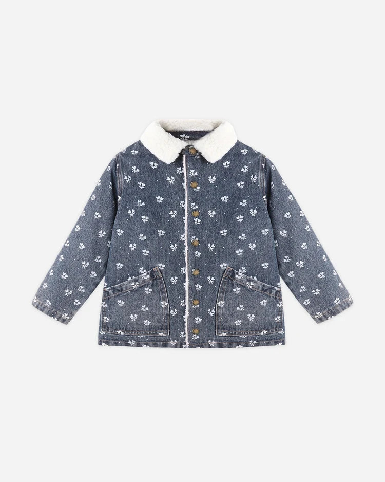 Long Chore Coat | Heart Ditsy | Rylee & Cru