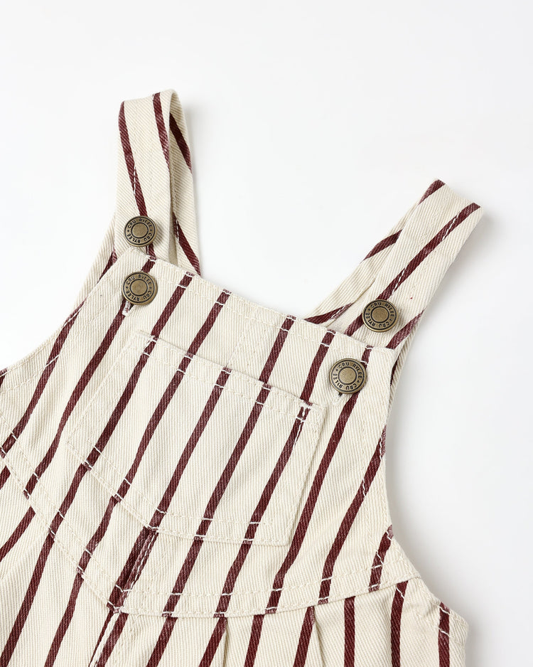Vintage Overall | Burgundy Stripe | Rylee & Cru