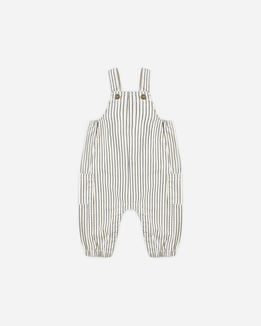 Cargo Baby Overall | Navy Pinstripe