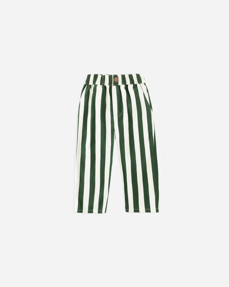 Baggy Pant | Green Stripe | Rylee & Cru