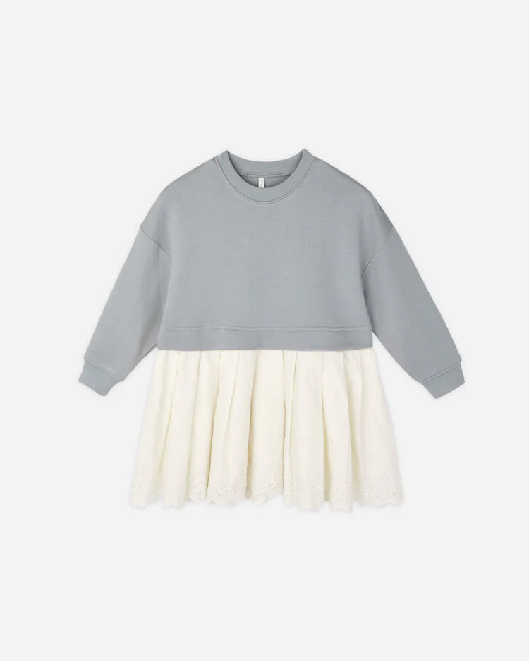 Sweatshirt Dress | Dusty Blue | Rylee & Cru