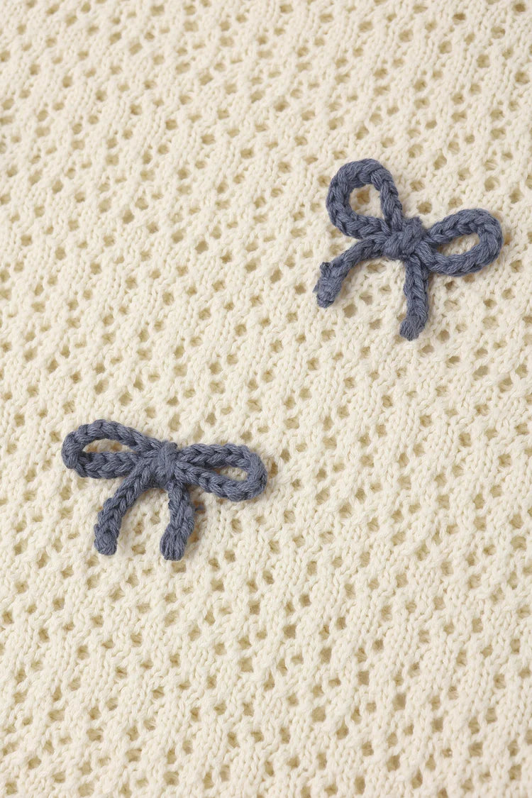 Crochet Knit Pullover | Bows | Rylee & Cru