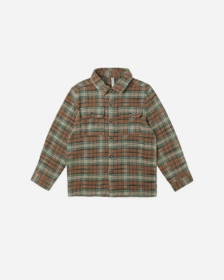 Pocketed Flannel Shirt | Holiday Plaid | Rylee & Cru